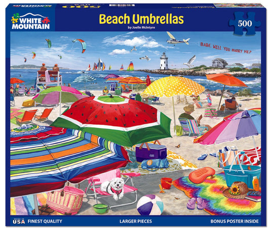 Beach Umbrellas (1806pz) - 500 Piece Jigsaw Puzzle