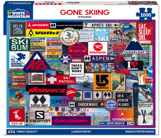 Gone Skiing (2071pz) - 1000 Piece Jigsaw Puzzle