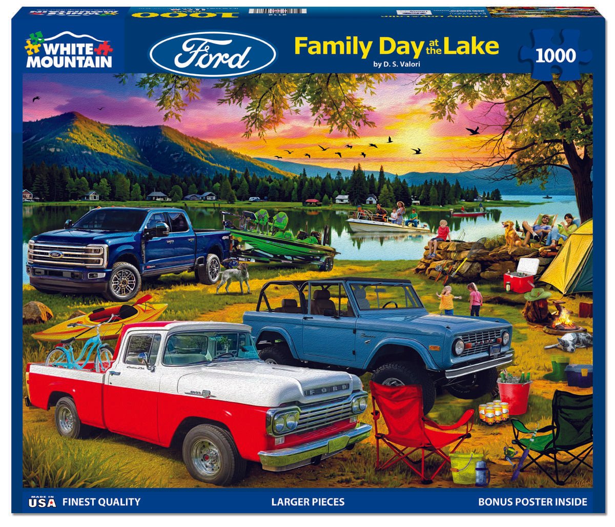 Family Day At The Lake-Ford (2112pz) - 1000 Piece Jigsaw Puzzle